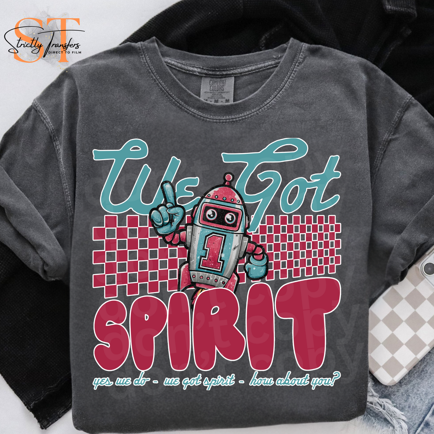 We Got Spirit Rockets Direct to Film Transfers