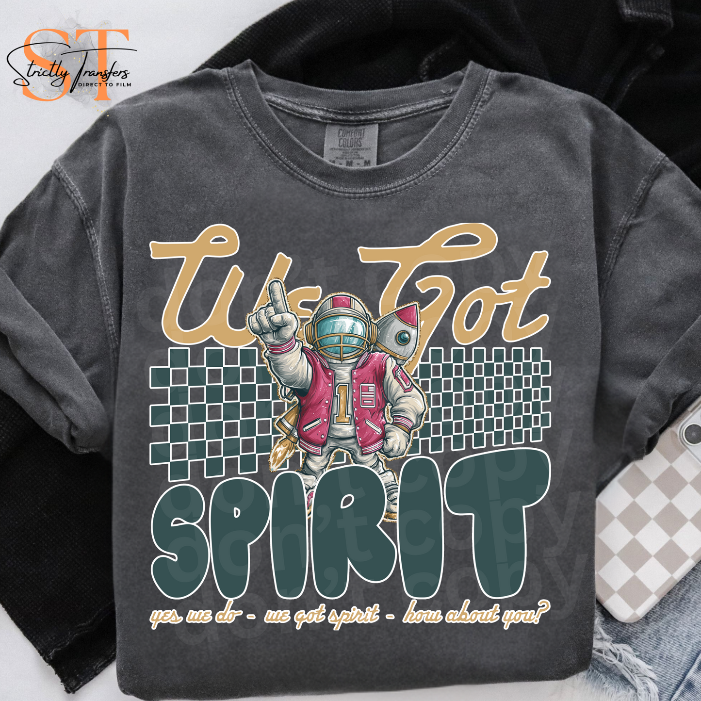 We Got Spirit Rockets Direct to Film Transfers