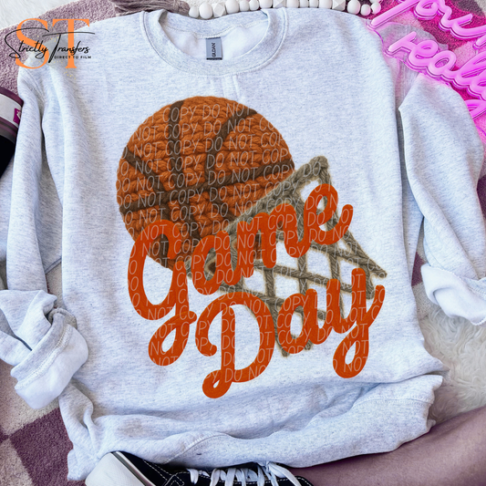 Game Day Basketball Faux Yarn - 9 colors Direct to Film Transfers