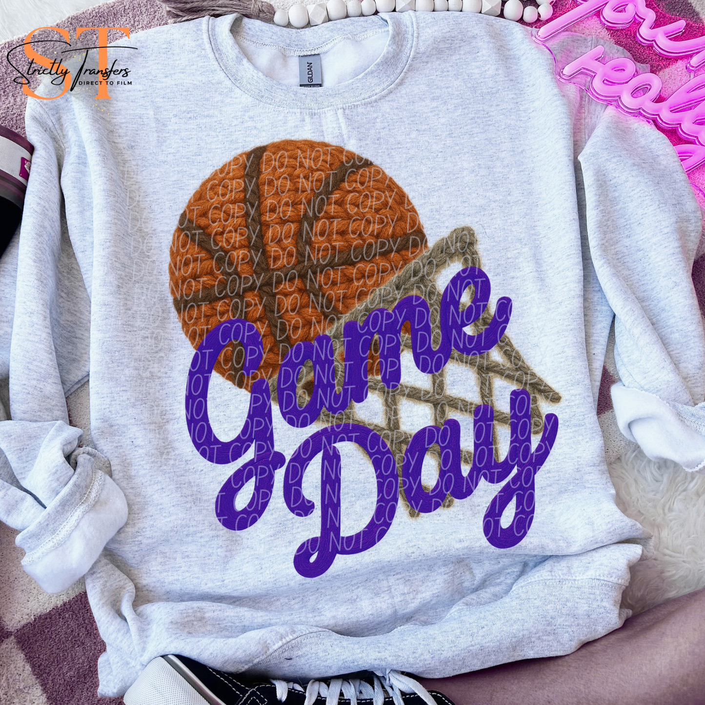 Game Day Basketball Faux Yarn - 9 colors Direct to Film Transfers