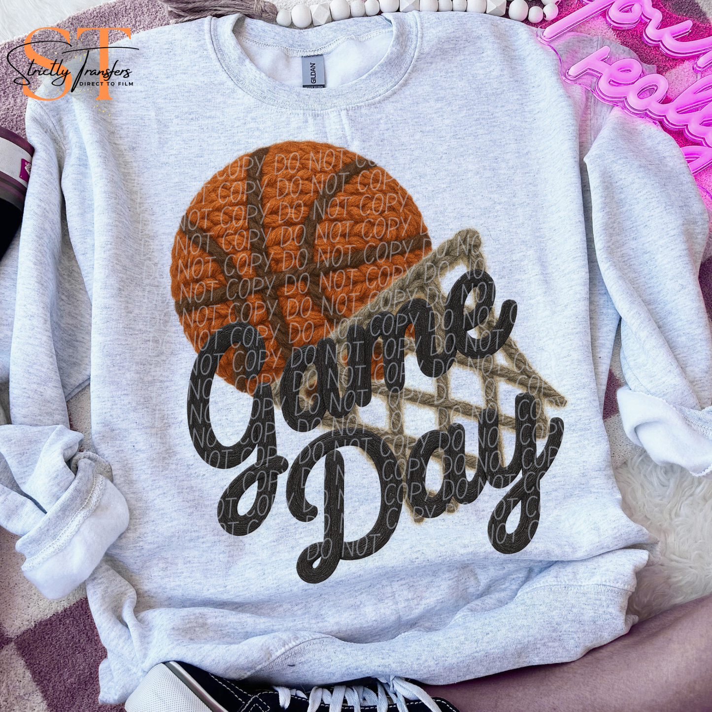 Game Day Basketball Faux Yarn - 9 colors Direct to Film Transfers