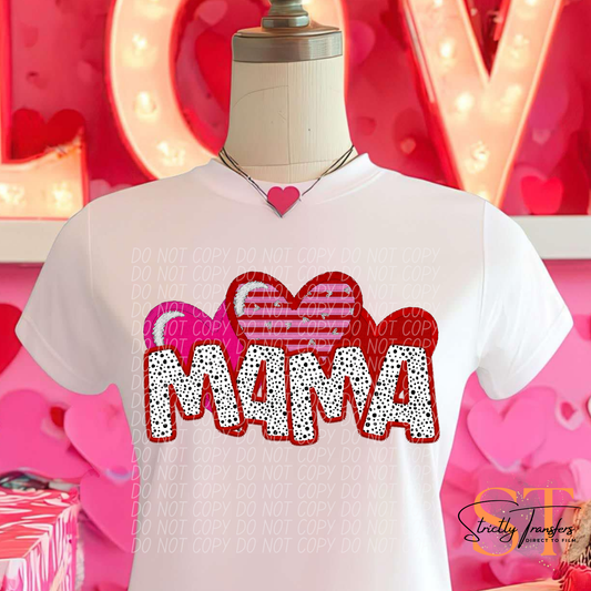 Valentine Faux Stitch Names Direct to Film Transfers