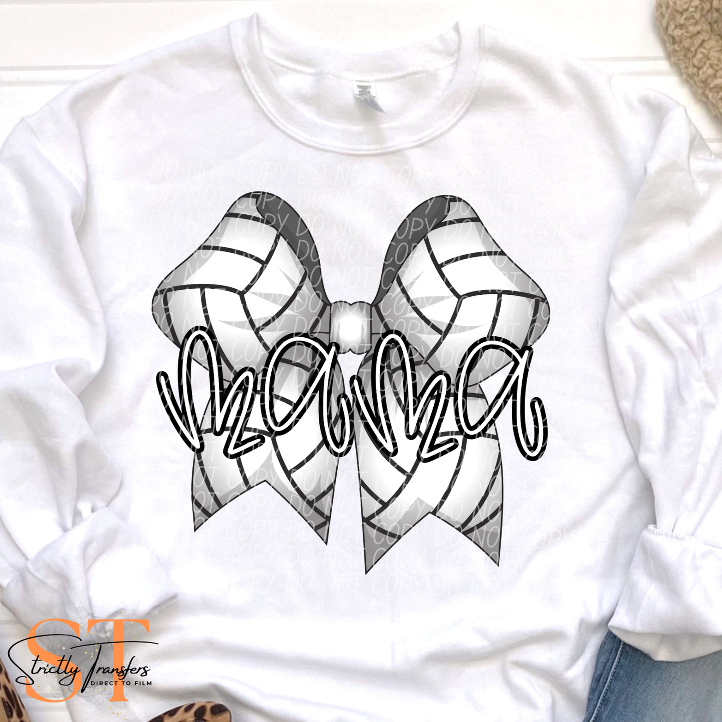 Mama Sport Bows- 7 Sports Direct to Film Transfers