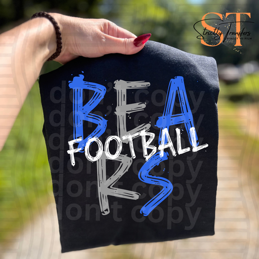 Bears Football Sketch Direct to Film Transfers