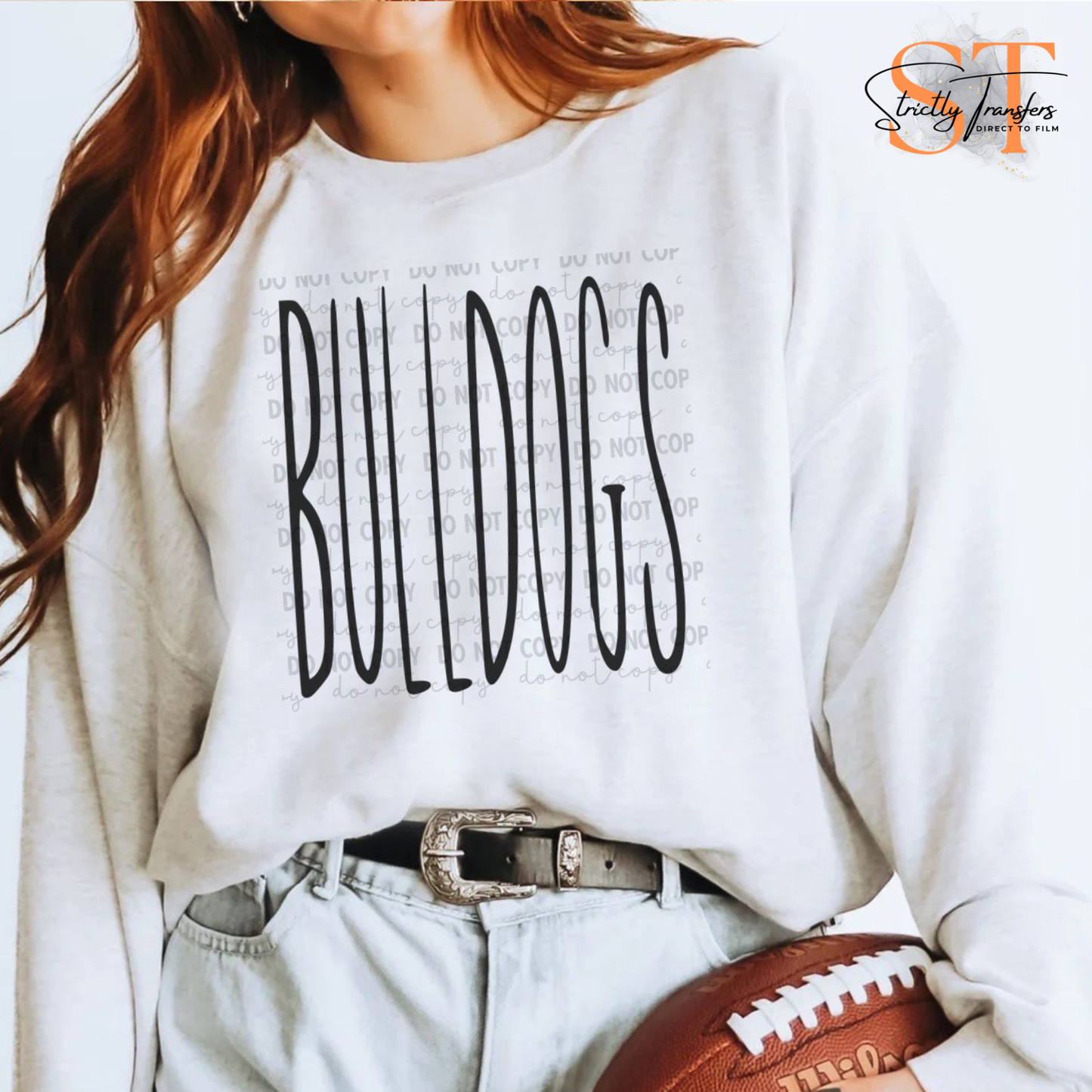 Bulldogs Skinny Oversized - 2 Colors Direct to Film Transfers