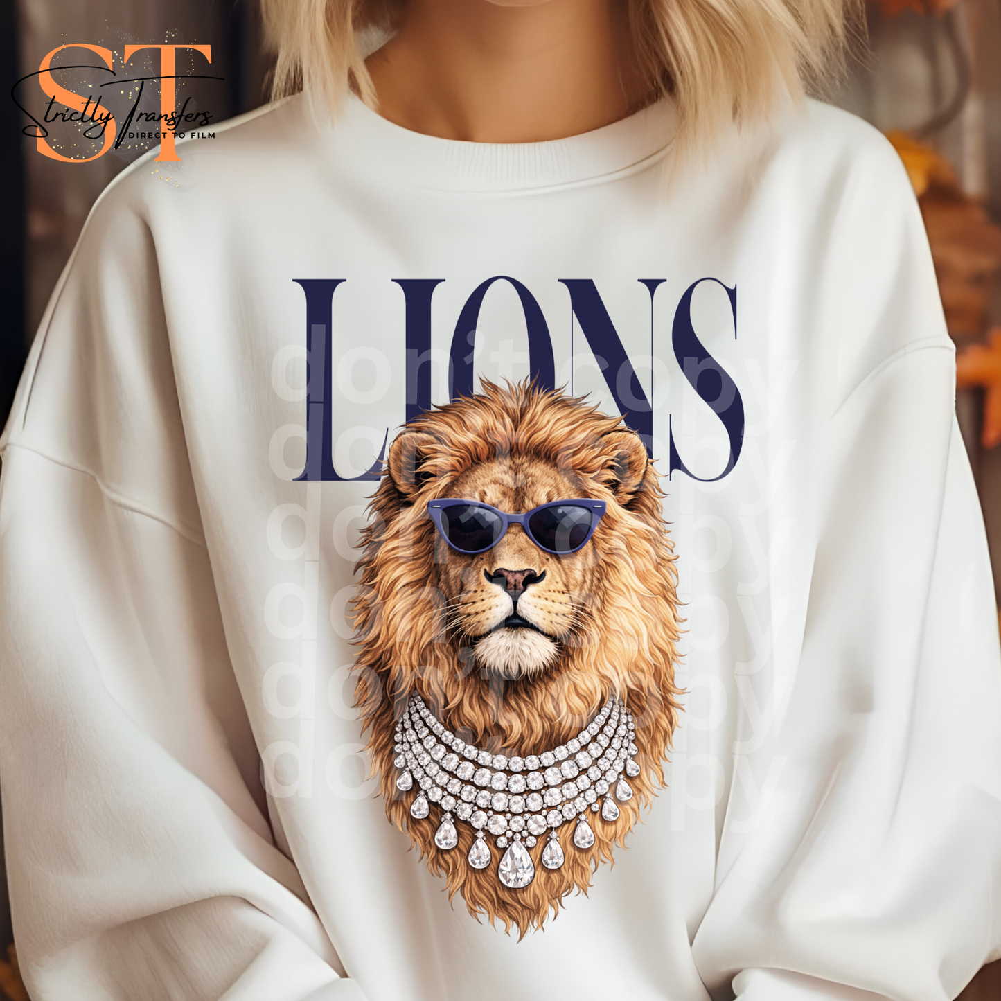 Lions Vogue Mascot Direct to Film Transfers