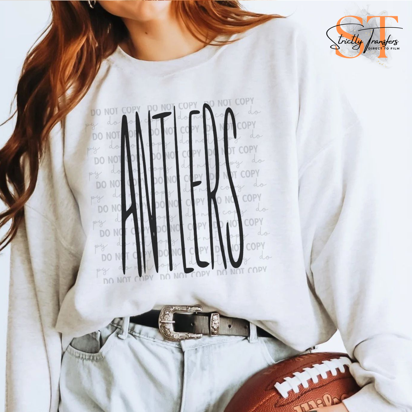 Antlers Skinny Oversized - 2 Colors Direct to Film Transfers