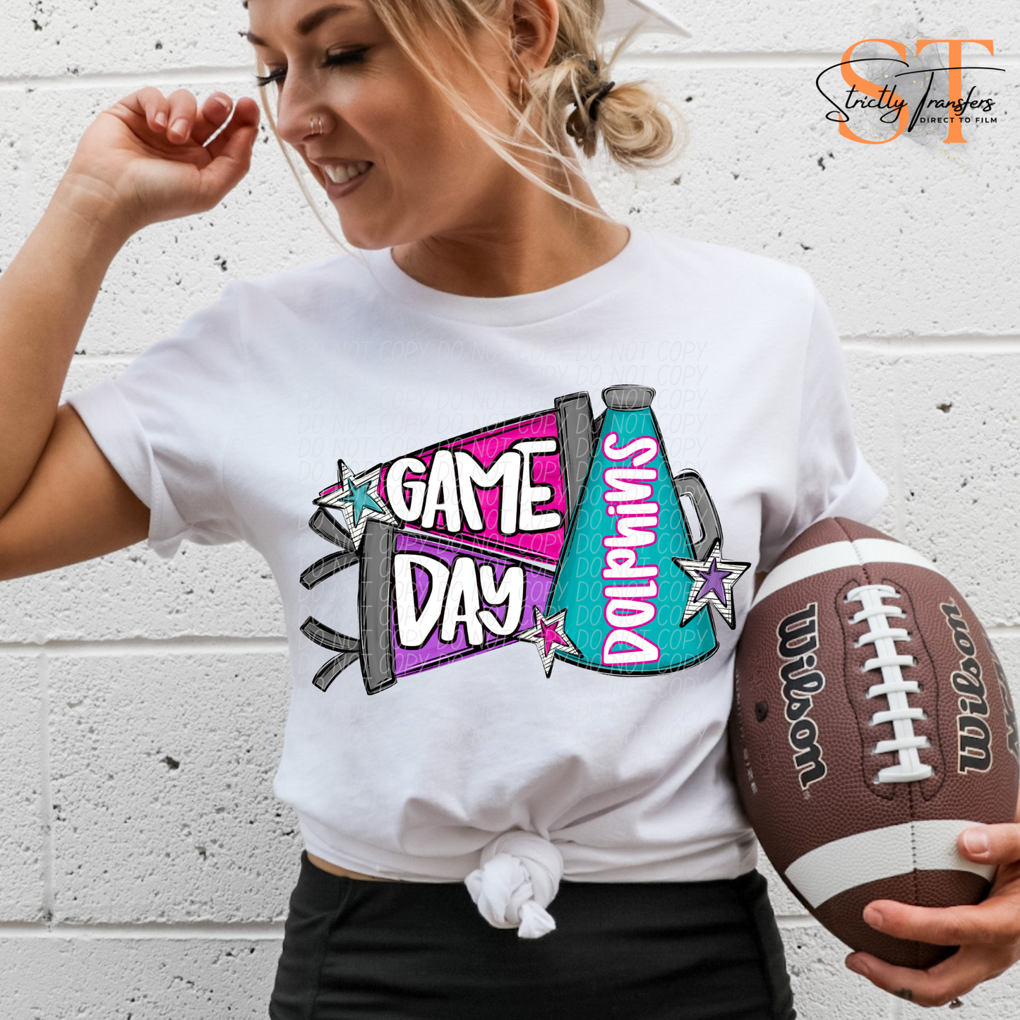 Dolphins Game Day Flags Direct to Film Transfers
