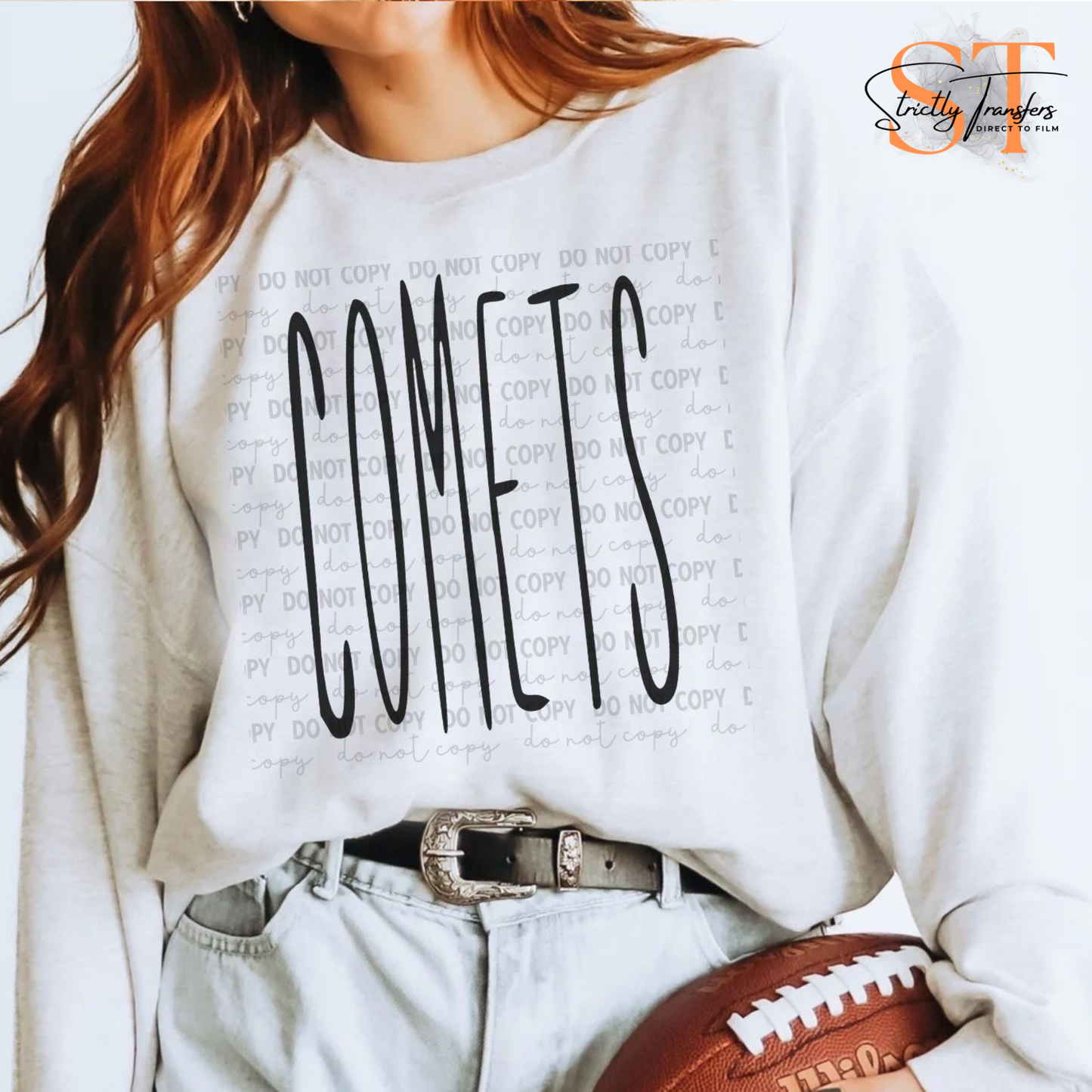 Comets Skinny Oversized - 2 Colors Direct to Film Transfers