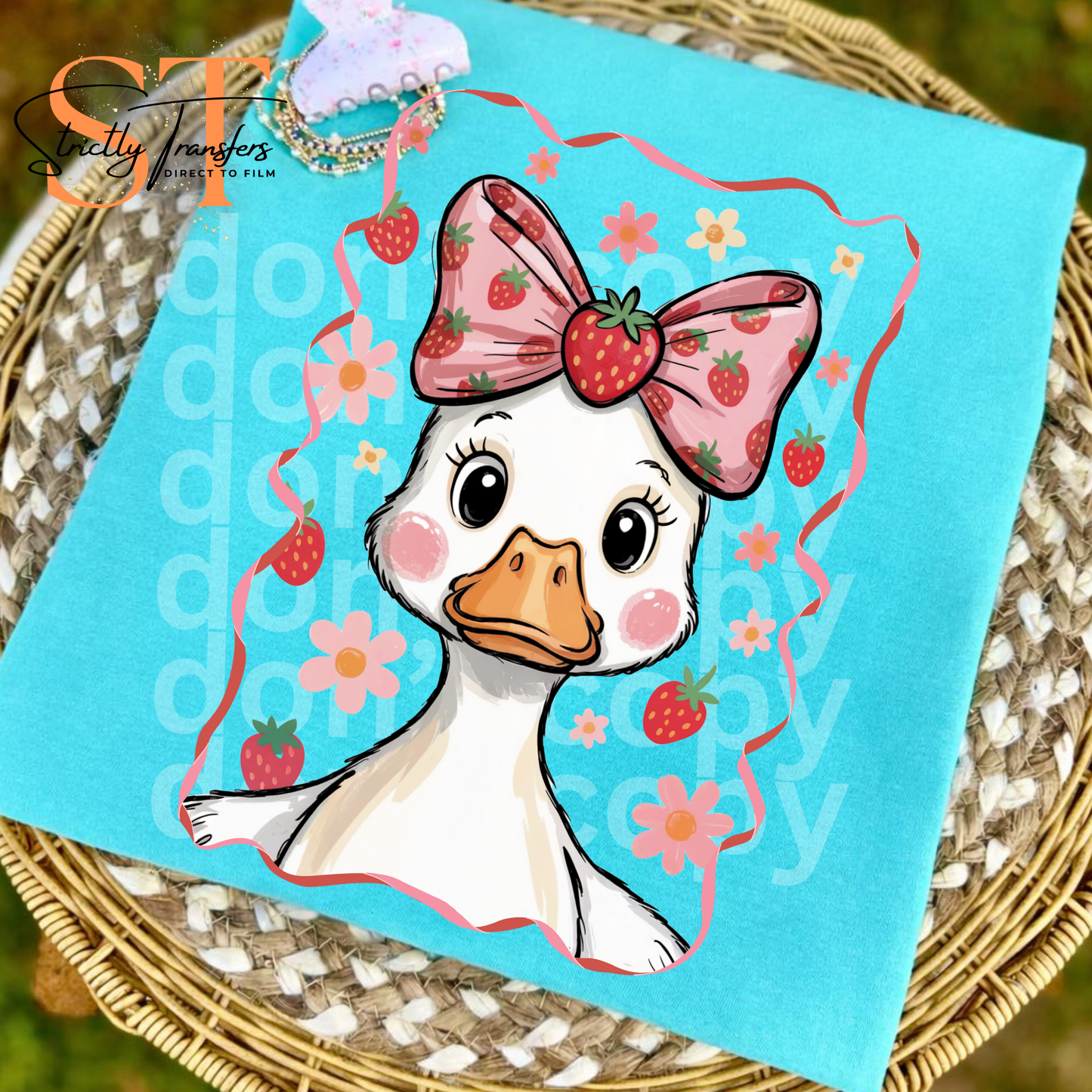 Baby Strawberry Goose Direct to Film Transfers
