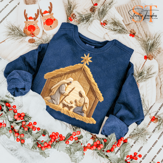 Nativity Faux Yarn Direct to Film Transfers