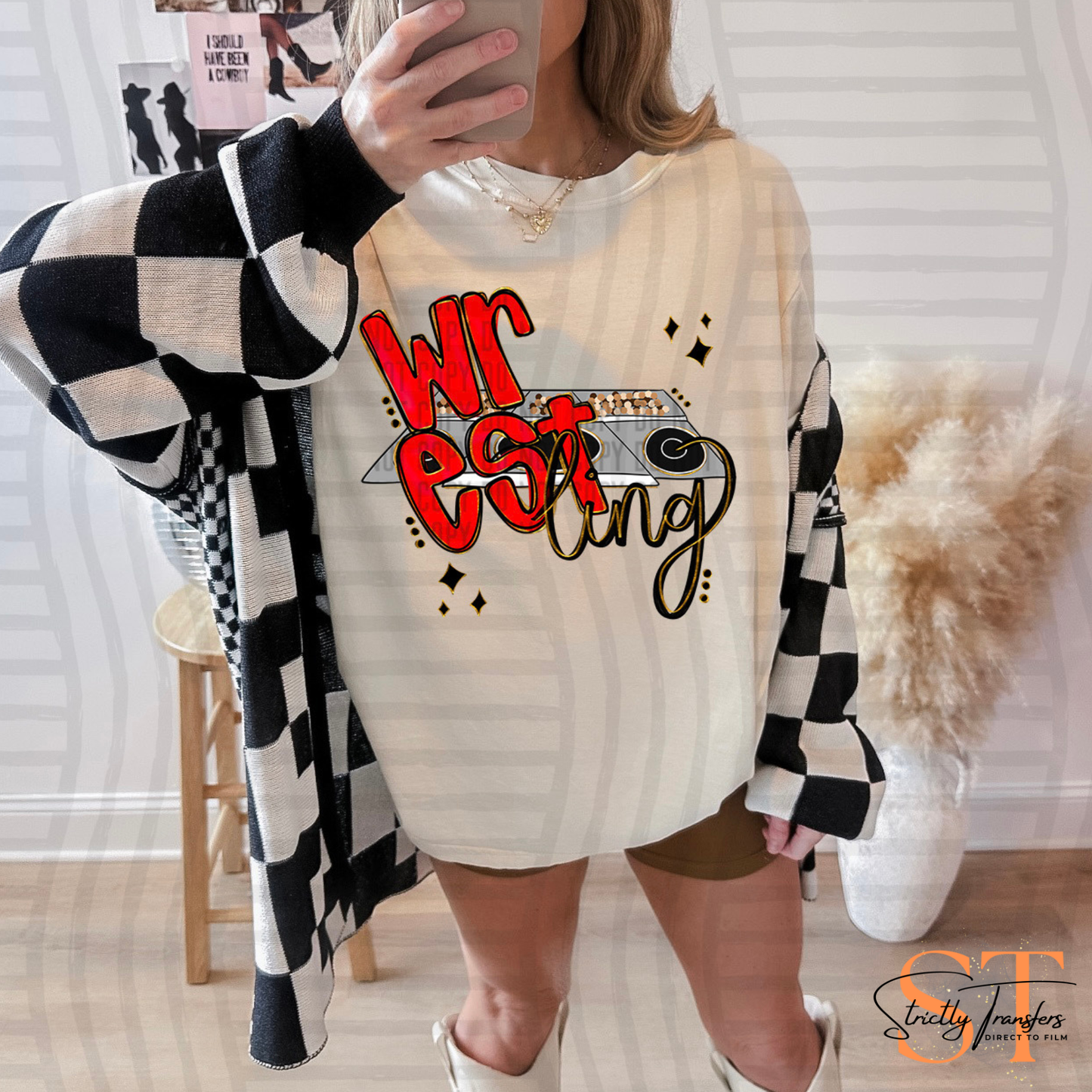 Wrestling Mat - 5 colors Direct to Film Transfers