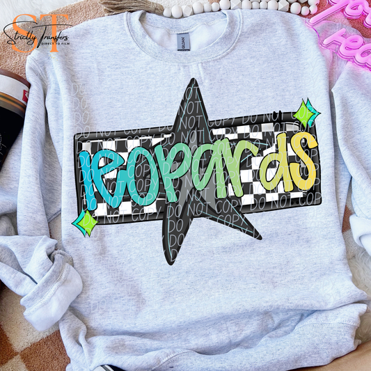 Leopards Checkered Skater Boy Direct to Film Transfers