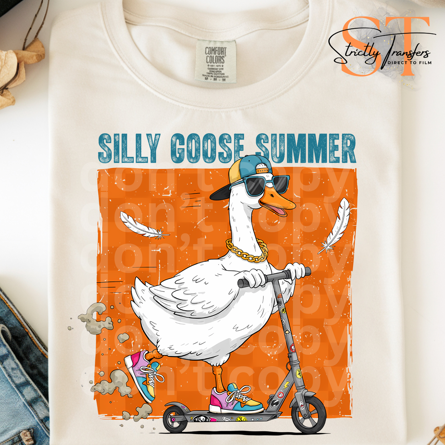 Silly Goose Summer Skateboard Direct to Film Transfers