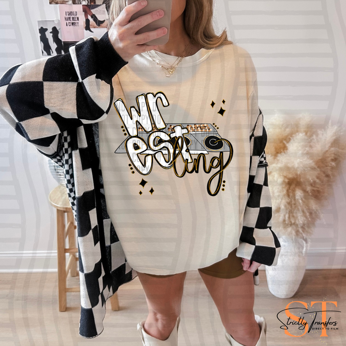 Wrestling Mat - 5 colors Direct to Film Transfers