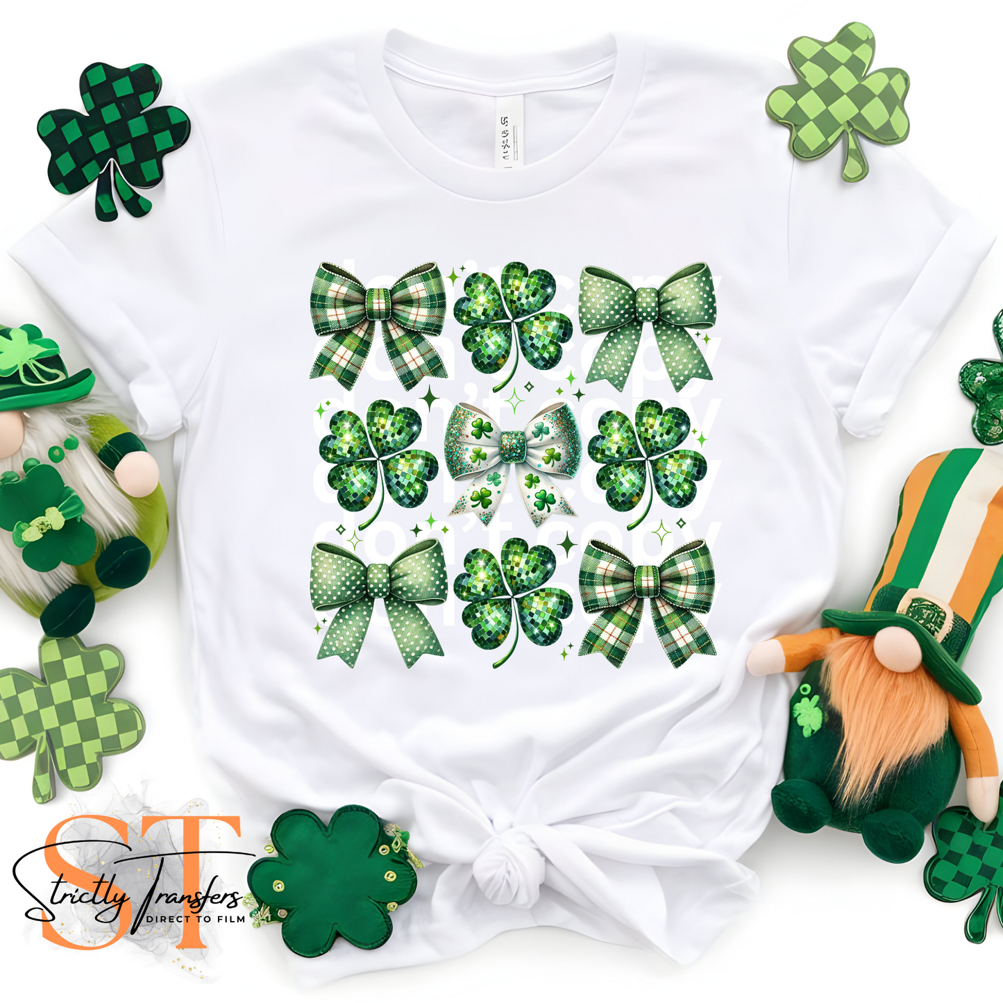 St. Patty's Coquette Bow Direct to Film Transfers