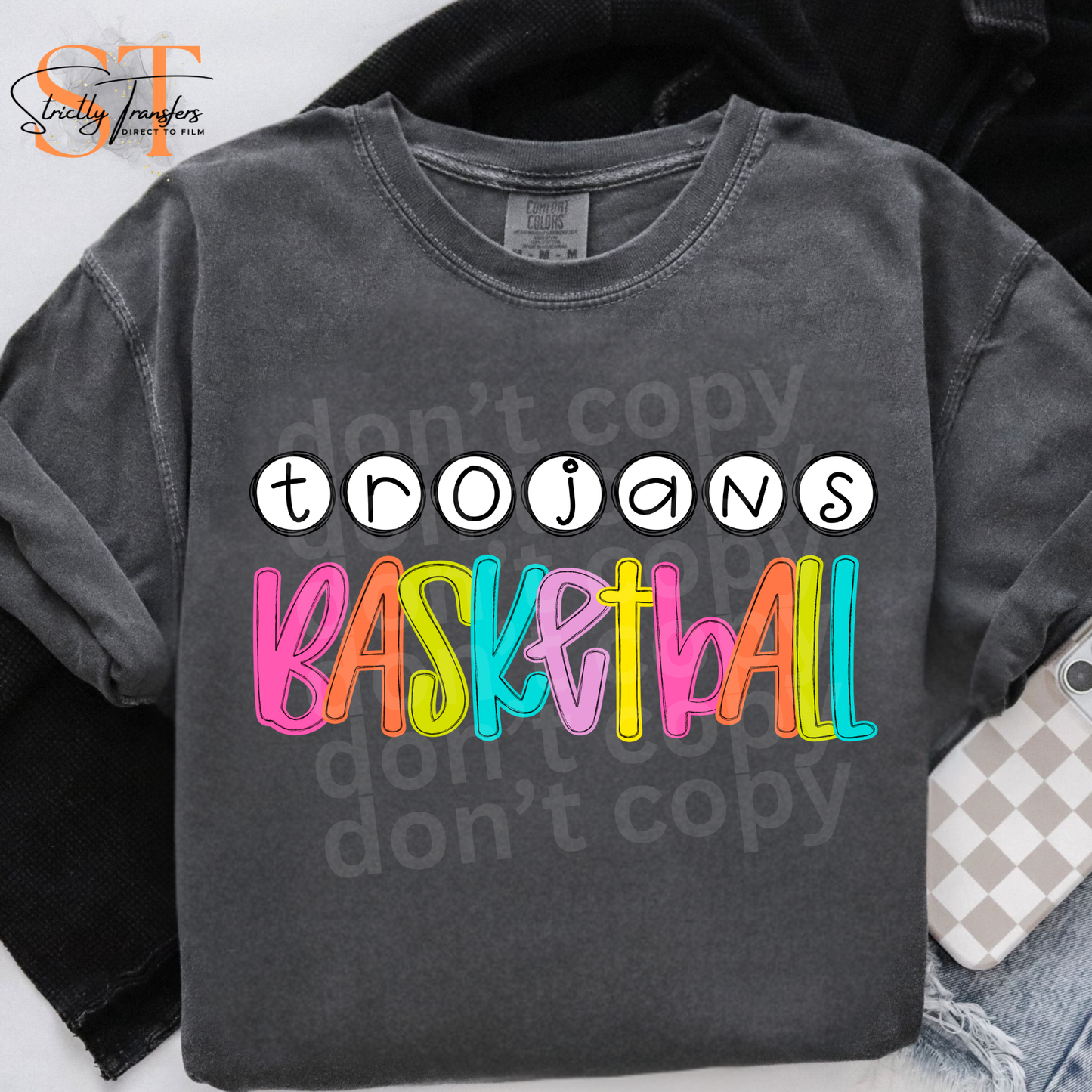 Trojans Bright Basketball Direct to Film Transfers