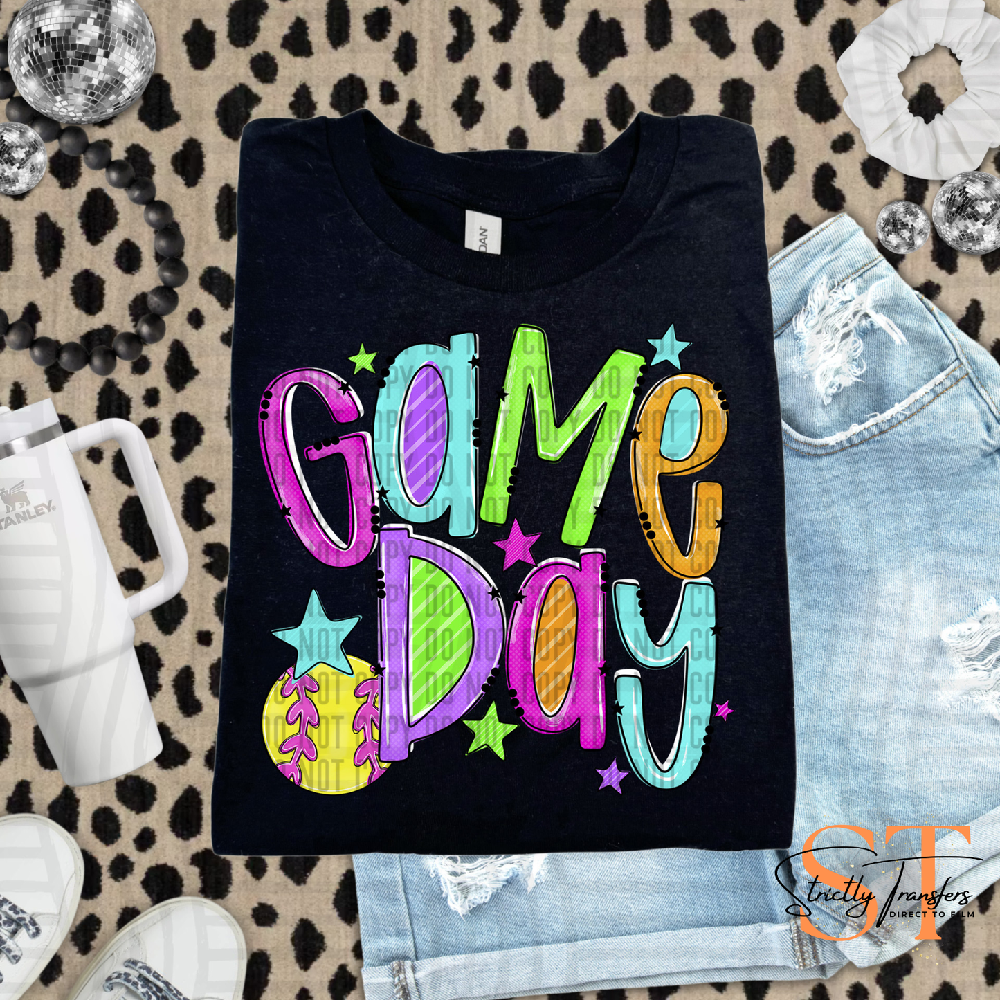 Bright Game Day- 7 Sport options Direct to Film Transfers