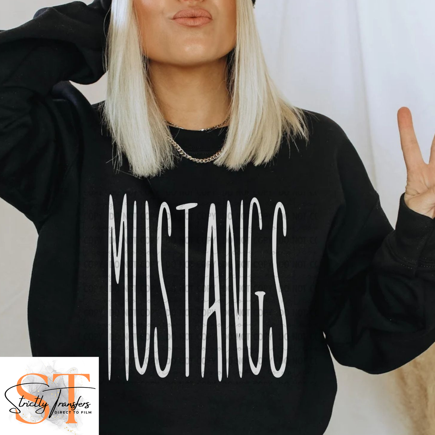 Mustangs Skinny Oversized - 2 Colors Direct to Film Transfers