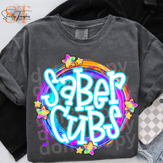 Whimsical Sabercubs Direct to Film Transfers