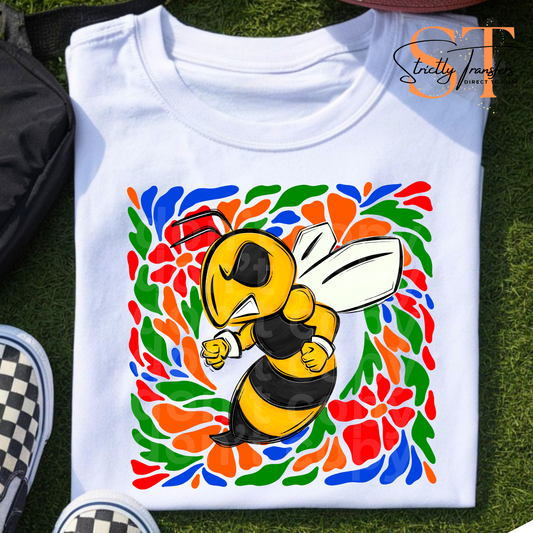 Yellowjackets Retro Floral Direct to Film Transfers