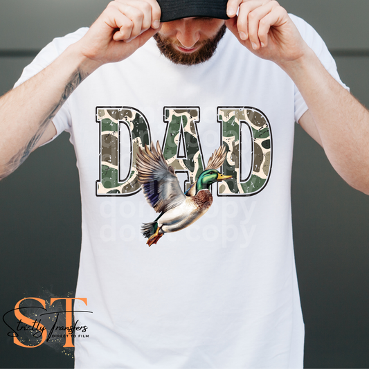 Dad Camo Mallard Direct to Film Transfers