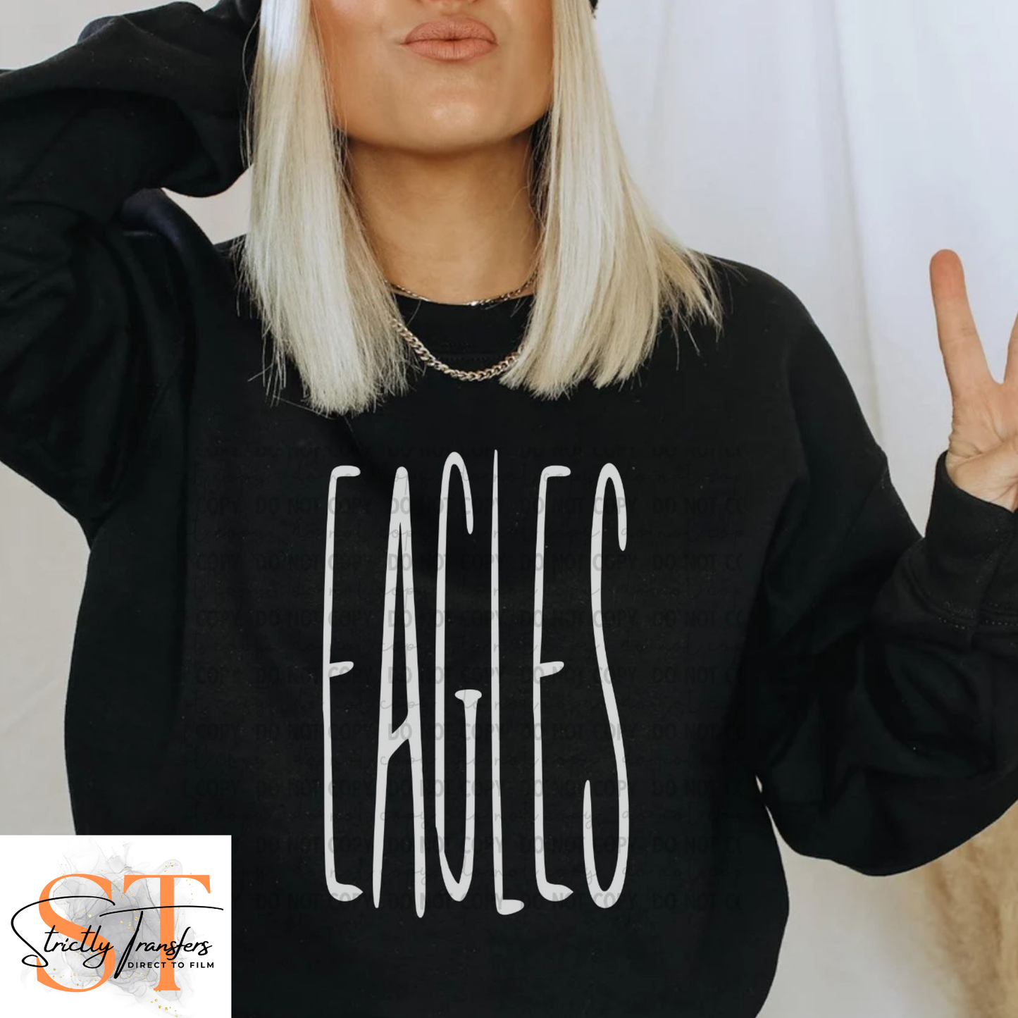 Eagles Skinny Oversized - 2 Colors Direct to Film Transfers