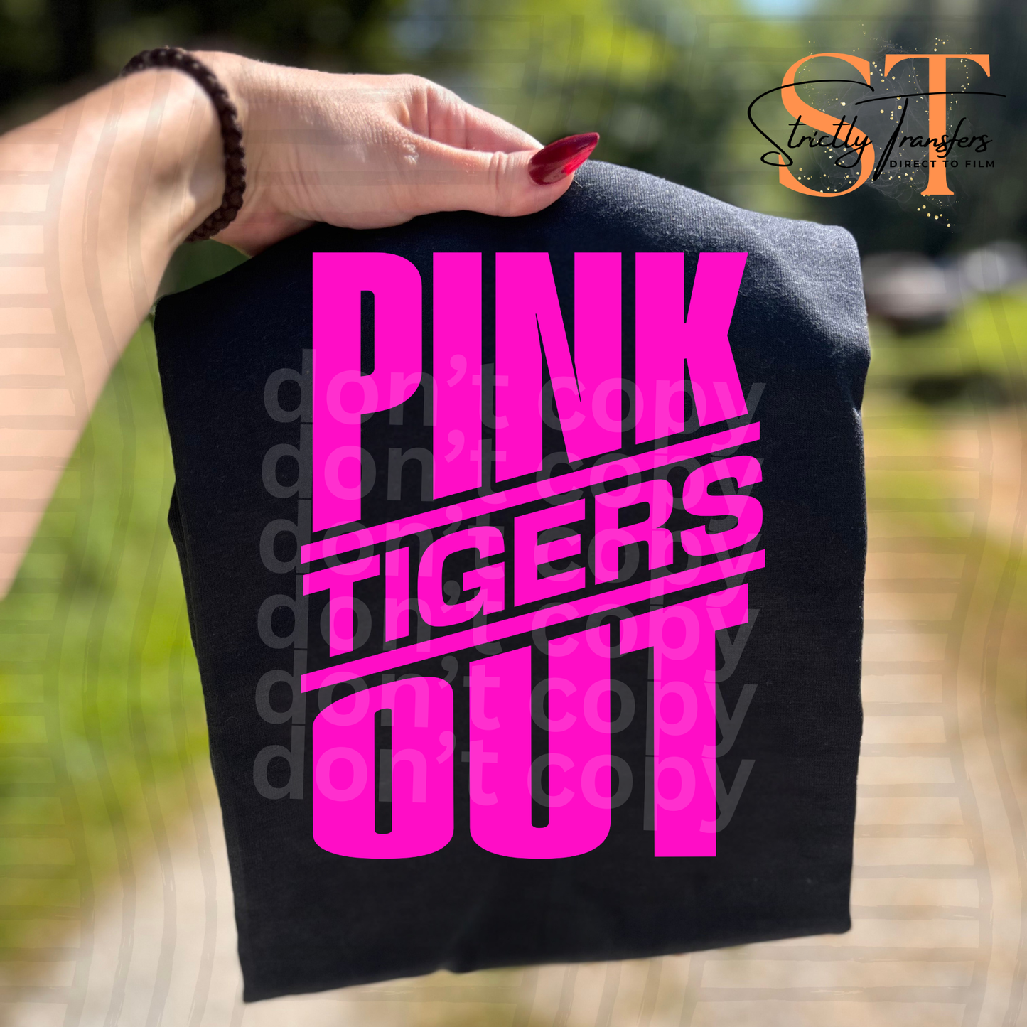 Pink Out Bold Mascots Direct to Film Transfers