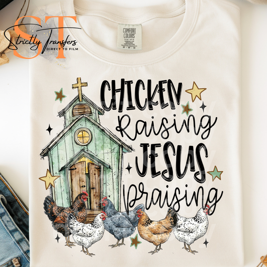 Chicken Raising Jesus Praising Direct to Film Transfers