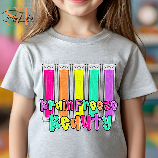 Brain Freeze Beauty Direct to Film Transfers