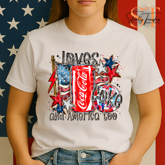 She Loves Soda and America Too - 6 options Direct to Film Transfers
