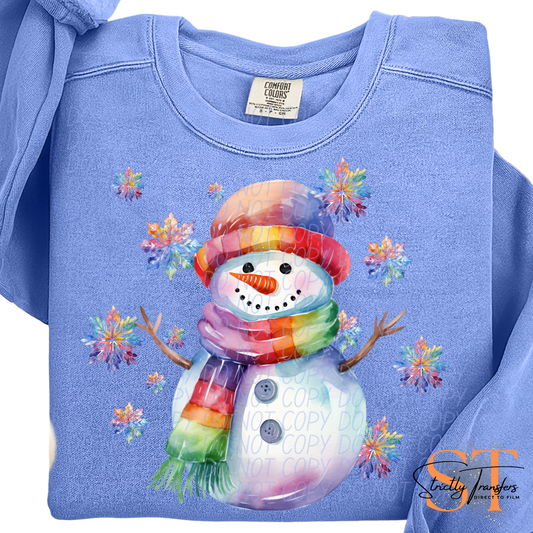 Rainbow Snowman Direct to Film Transfers (Copy