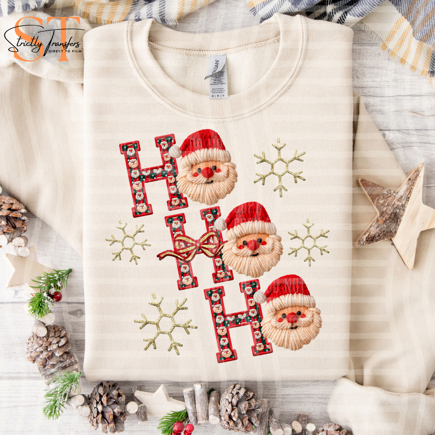 Ho Ho Ho Ho Santa Direct to Film Transfers