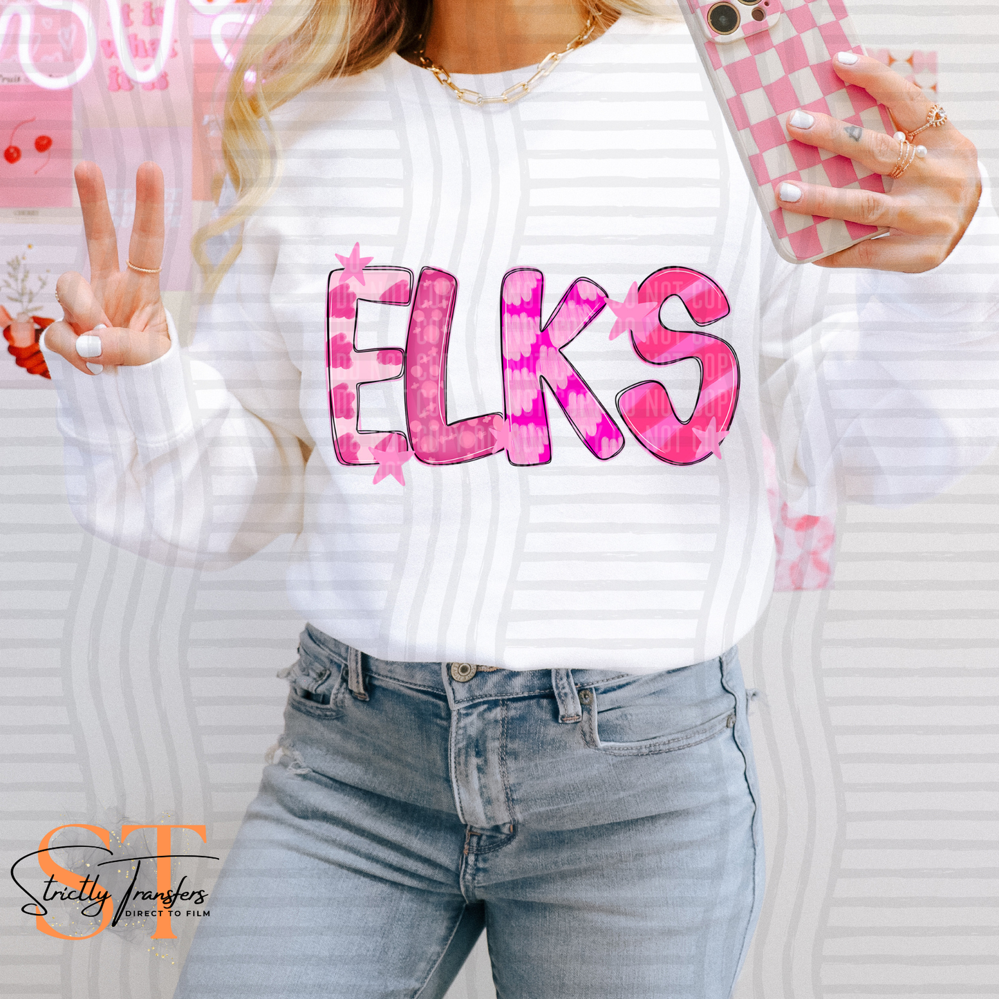 Elks Valentine's Day Fusion Direct to Film Transfers