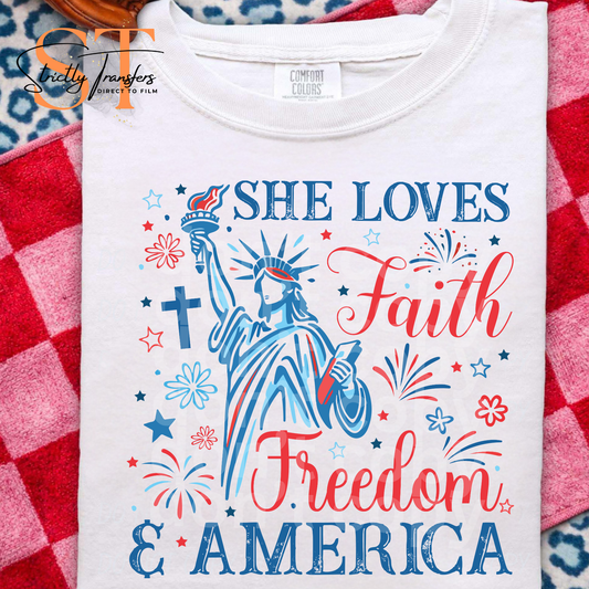 She Loves Faith, Freedom, & America Direct to Film Transfers