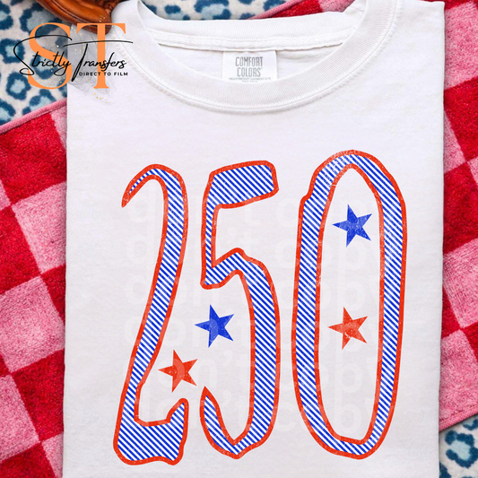 250 Striped Doodle Direct to Film Transfers