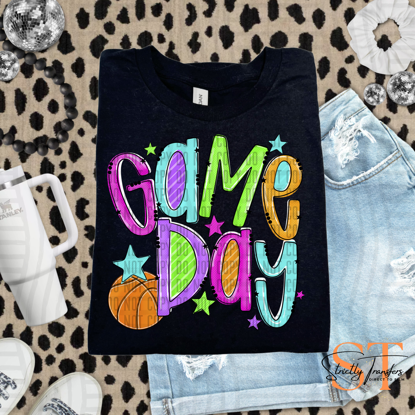 Bright Game Day- 7 Sport options Direct to Film Transfers