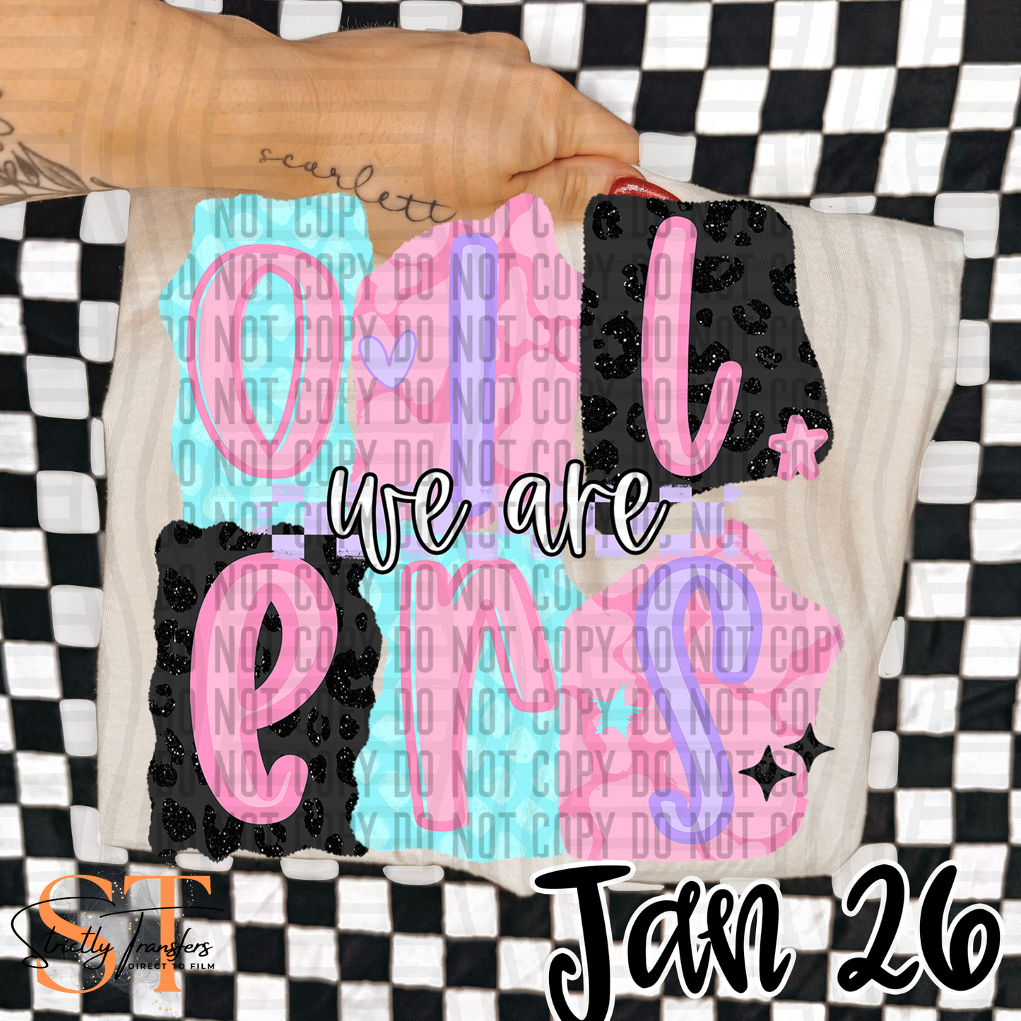 Oilers Preppy Chaos Direct to Film Transfers