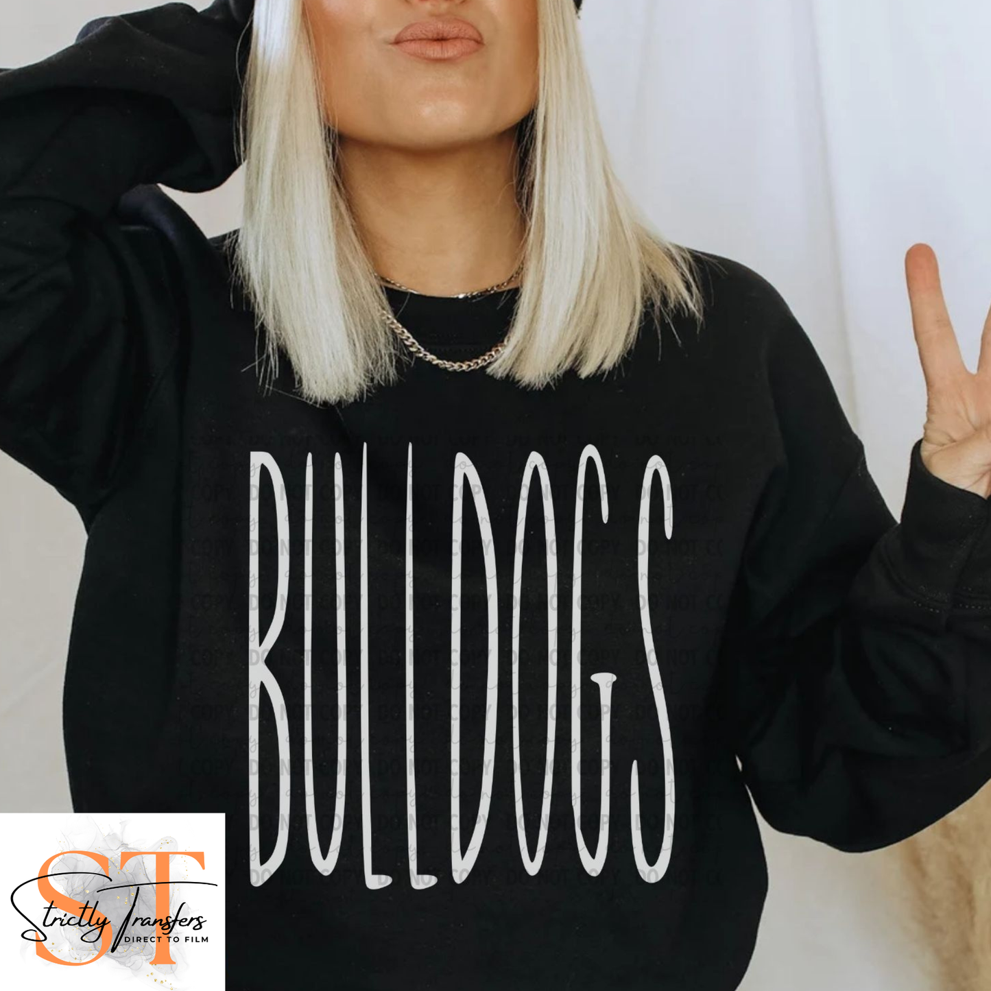 Bulldogs Skinny Oversized - 2 Colors Direct to Film Transfers