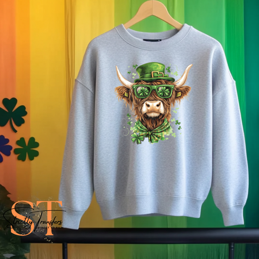 St. Patty's Highland Cow Direct to Film Transfers