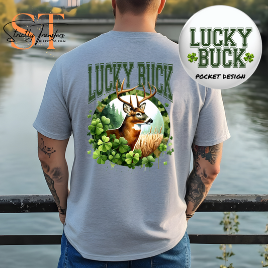 Lucky Buck- pocket design included Direct to Film Transfers