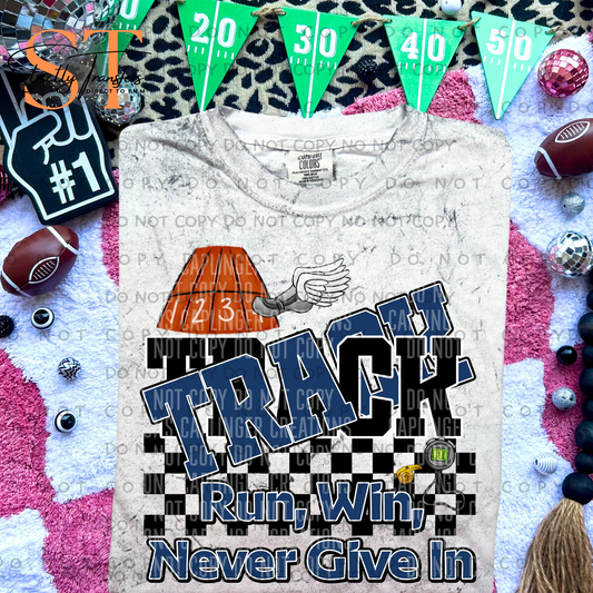 Run, Win, Never Give In Track Direct to Film Transfers