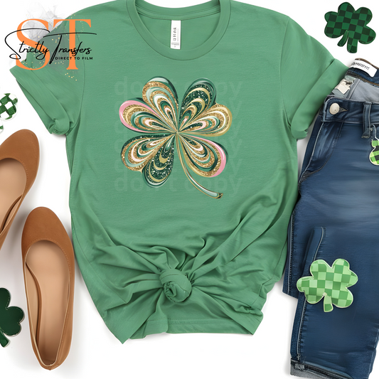 St. Patrick's Day Glitter Shamrock Direct to Film Transfers