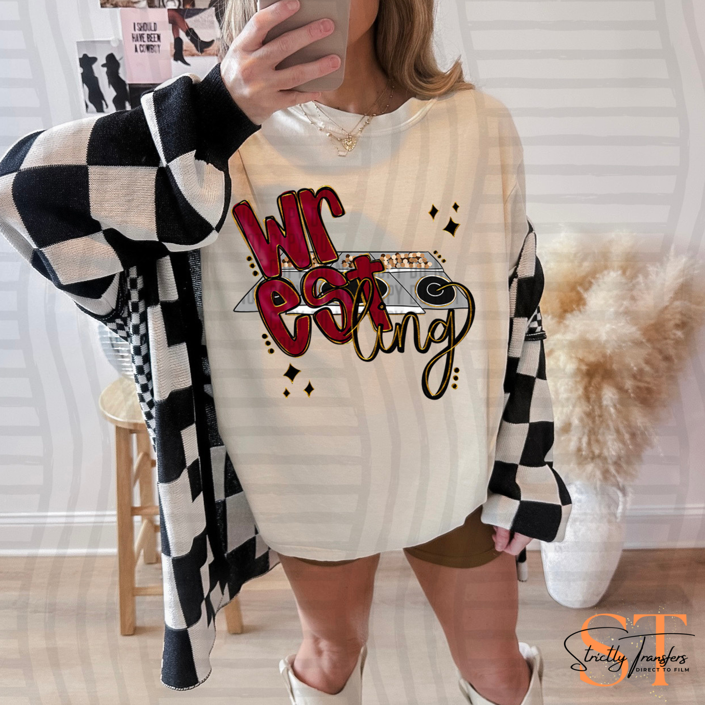 Wrestling Mat - 5 colors Direct to Film Transfers