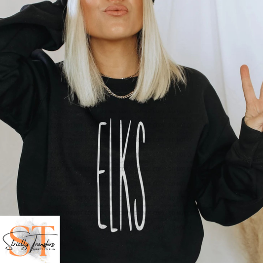 Elks Skinny Oversized - 2 Colors Direct to Film Transfers