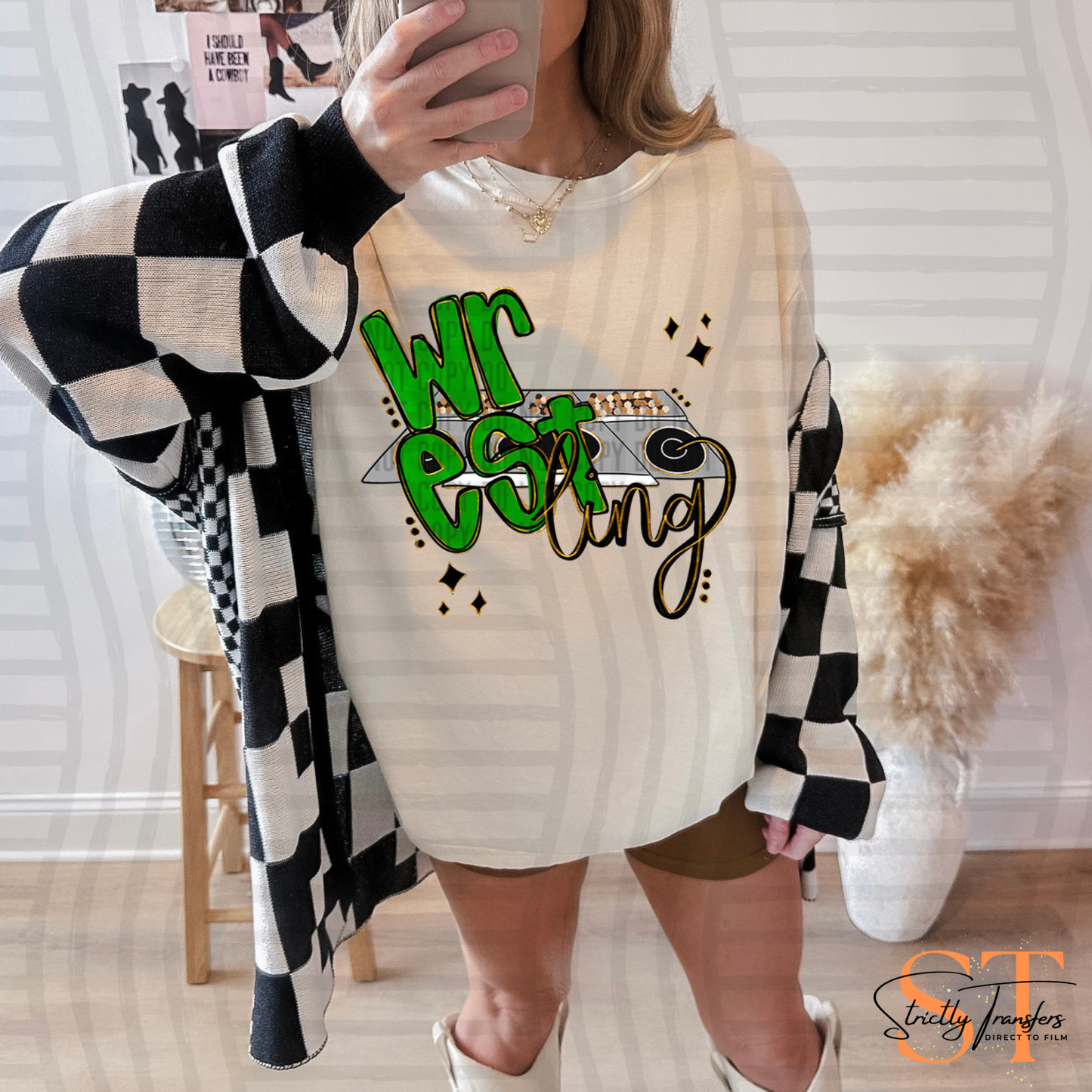 Wrestling Mat - 5 colors Direct to Film Transfers