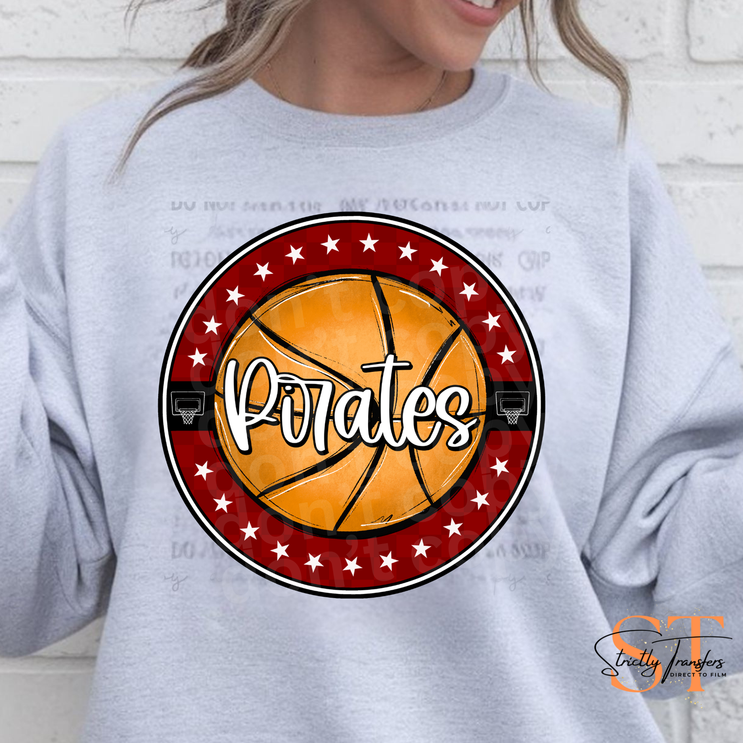 Pirates Basketball Star Circle Direct to Film Transfers