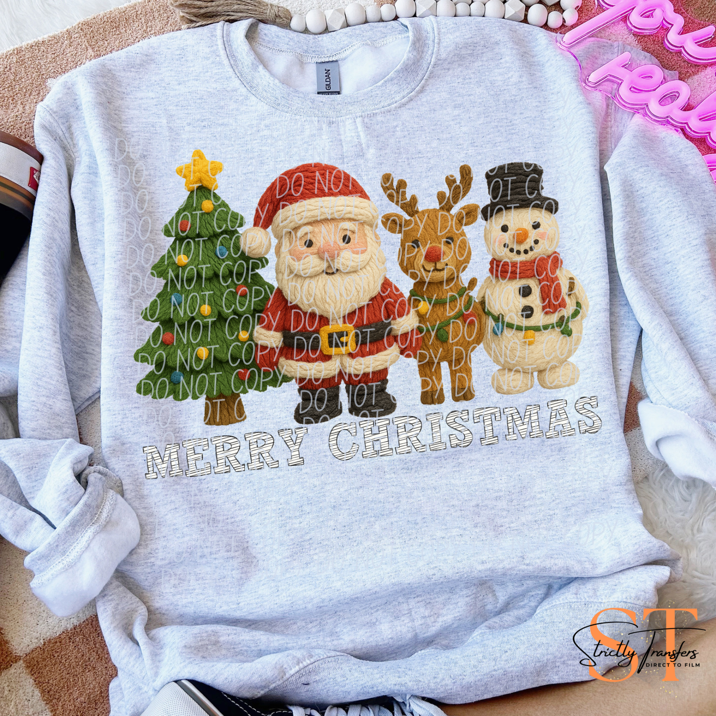 Merry Christmas Characters Direct to Film Transfers