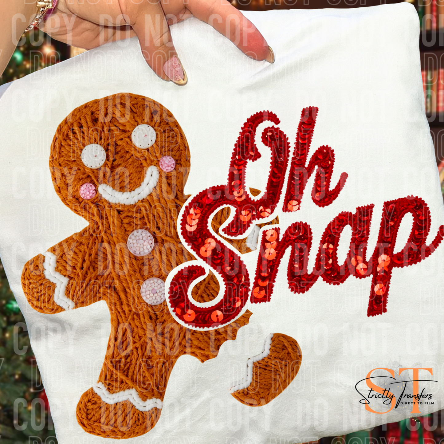 Oh Snap Faux Yarn & Sequins Direct to Film Transfers