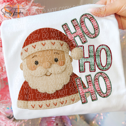 Ho Ho Ho Santa Direct to Film Transfers